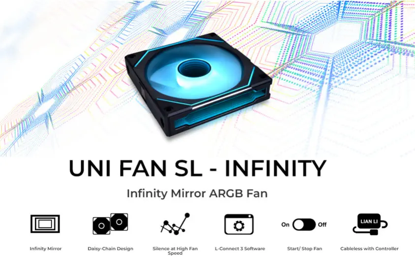 Lian Li UNI Fan SL Infinity Siyah 1x140mm RGB PMW Kasa Fanı (G99.14SLIN1B.00)