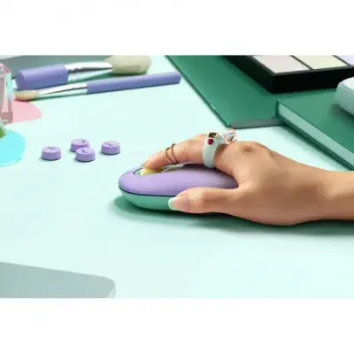 Logitech POP Emoji Tuşlu Optik Cosmos&Lavender Kablosuz Mouse