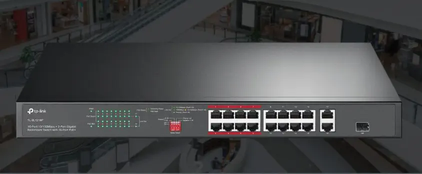 TP-Link  TL-SL1218P Yönetilemez Switch