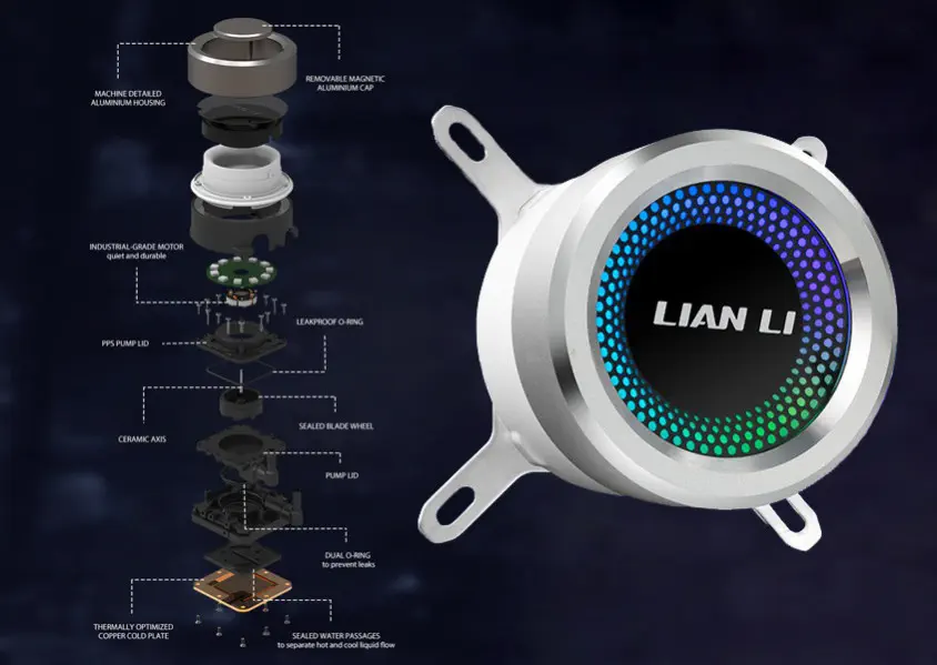 Lian Li Galahad AIO UNI Fan SL Edition 360mm Siyah RGB İşlemci Sıvı Soğutucu (G89.GA360SLB.01)