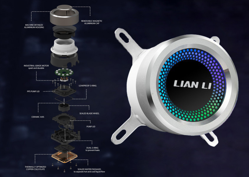 Lian Li Galahad AIO 360 UNI Fan SL Edition White İşlemci Sıvı Soğutucu (G89.GA360SLA.01)