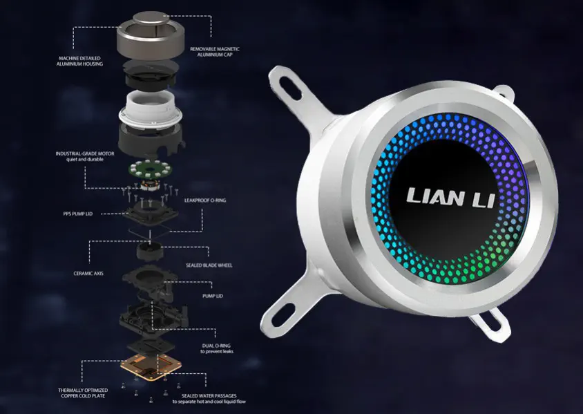 Lian Li Galahad AIO UNI Fan SL Edition 360mm Beyaz RGB İşlemci Sıvı Soğutucu (G89.GA360SLA.01)