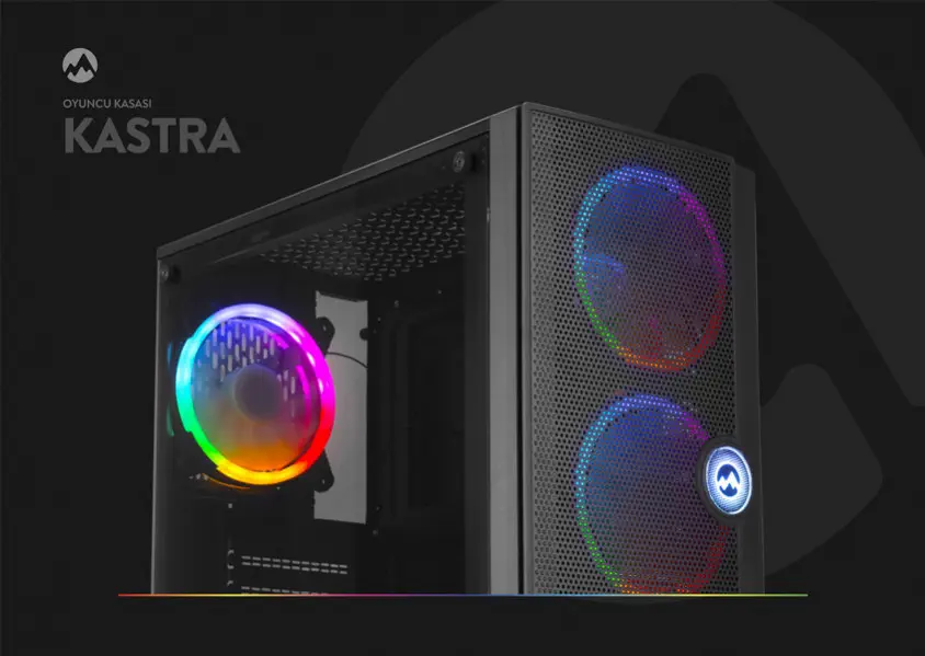 Everest Kastra 500W E-ATX Mid-Tower Gaming Kasa