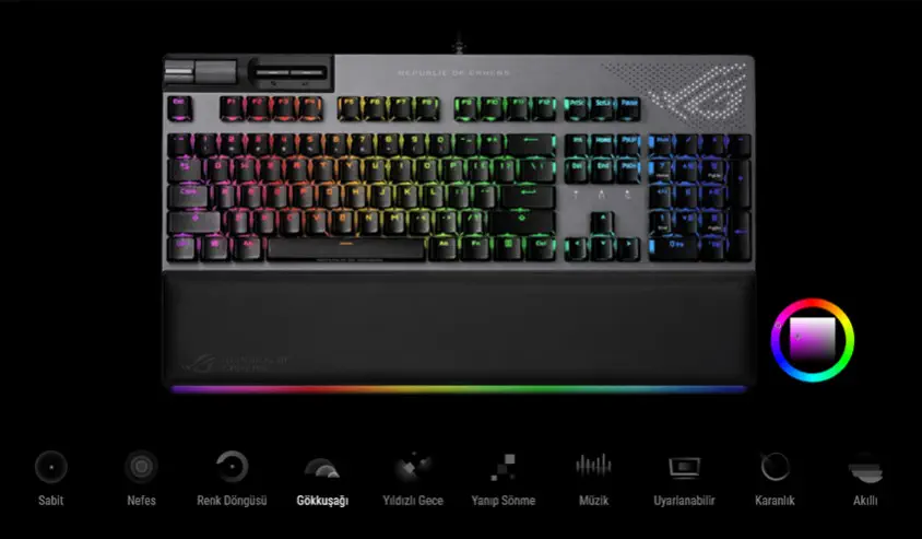 ASUS ROG Strix Flare II Animate Mekanik Kablolu Gaming Klavye