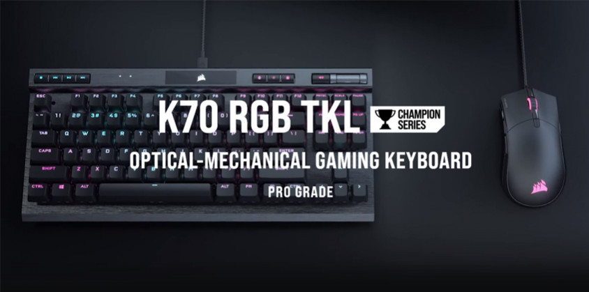 Corsair K70 RGB TKL CH-911901A-TR Optik Mekanik Kablolu Gaming Klavye