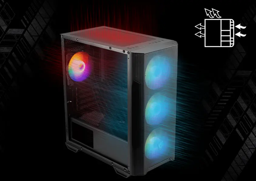 MSI MAG Forge M100R Micro-ATX Tower Gaming Kasa