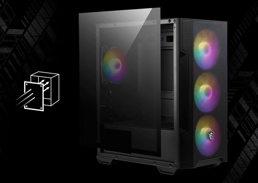 MSI MAG Forge M100R Micro-ATX Tower Gaming Kasa