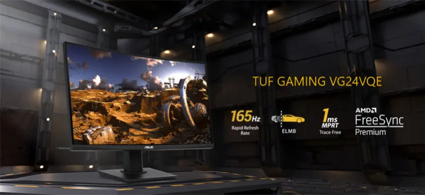 Asus TUF Gaming VG24VQE 23.6” VA Full HD Curved Gaming Monitör