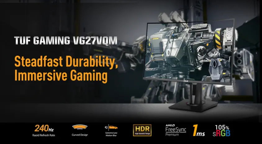 ASUS TUF Gaming VG27VQM 27″ VA Full HD Curved Gaming Monitör
