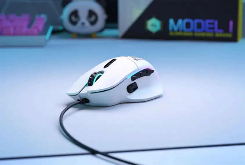 Glorious Model I DPI 9 Tuş RGB Optik Mat Beyaz Kablolu Gaming Mouse