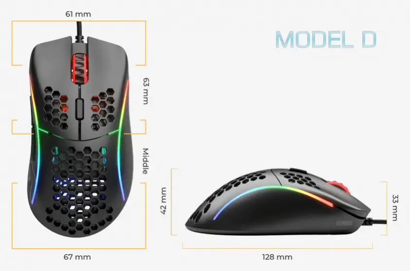 Glorious Model D GLRGD-BLACK Kablolu Gaming Mouse