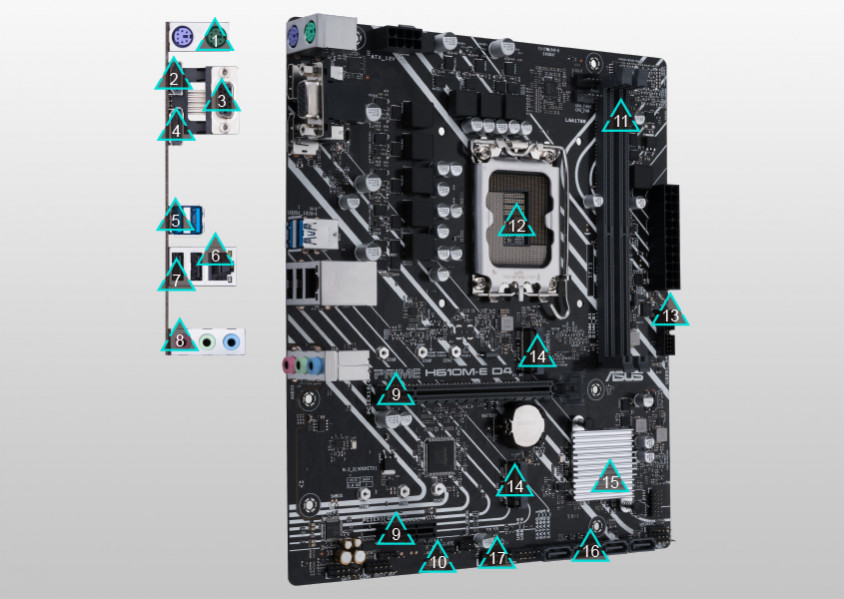 Asus Prime H610M-E D4-CSM Gaming Anakart