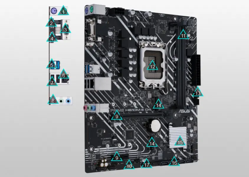 ASUS Prime H610M-E D4-CSM Gaming Anakart