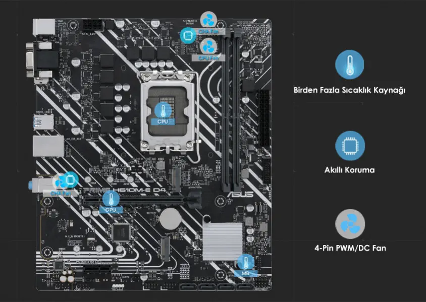 ASUS Prime H610M-E D4-CSM Gaming Anakart