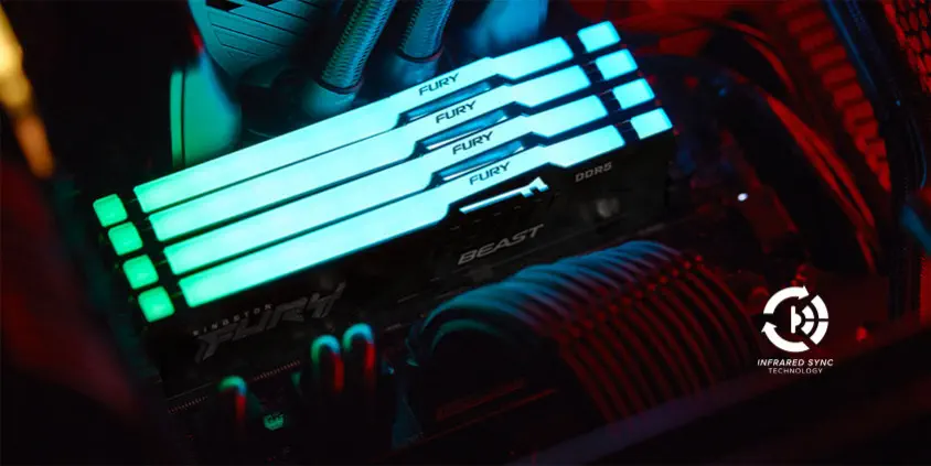 Kingston Fury Beast RGB KF552C40BBA/16 16GB DDR5 5200MHz Gaming RAM