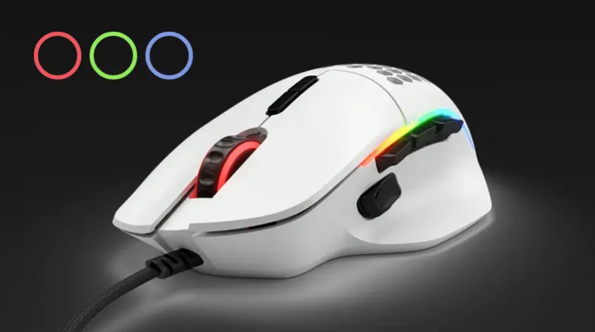 Glorious Model I DPI 9 Tuş RGB Optik Mat Beyaz Kablolu Gaming Mouse