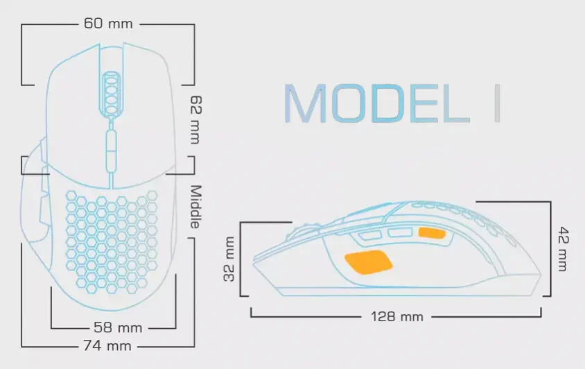 Glorious Model I GLO-MS-I-MW Kablolu Gaming Mouse