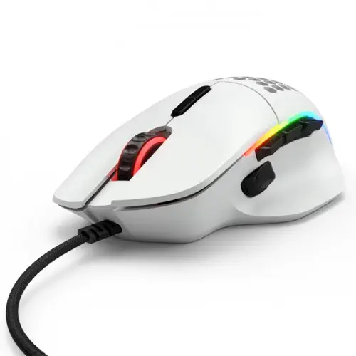Glorious Model I DPI 9 Tuş RGB Optik Mat Beyaz Kablolu Gaming Mouse