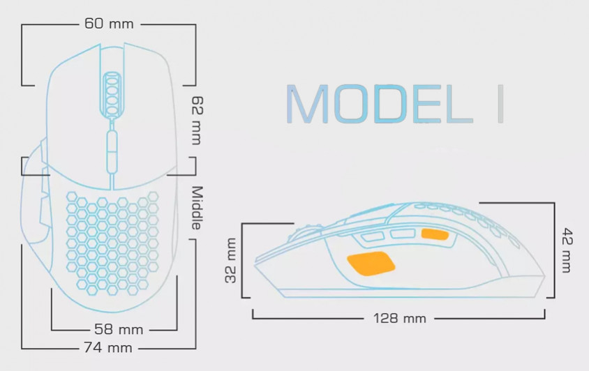 Glorious Model I GLO-MS-I-MB Kablolu Gaming Mouse