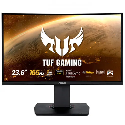Asus TUF Gaming VG24VQR 23.6” VA Full HD Curved Gaming Monitör