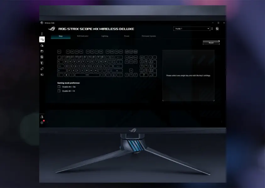 ASUS ROG Strix Scope NX Wireless Deluxe Mekanik Kablosuz Gaming Klavye