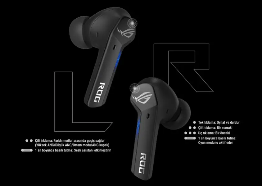 ASUS ROG Cetra True Wireless Kablosuz Kulak İçi Gaming Kulaklık