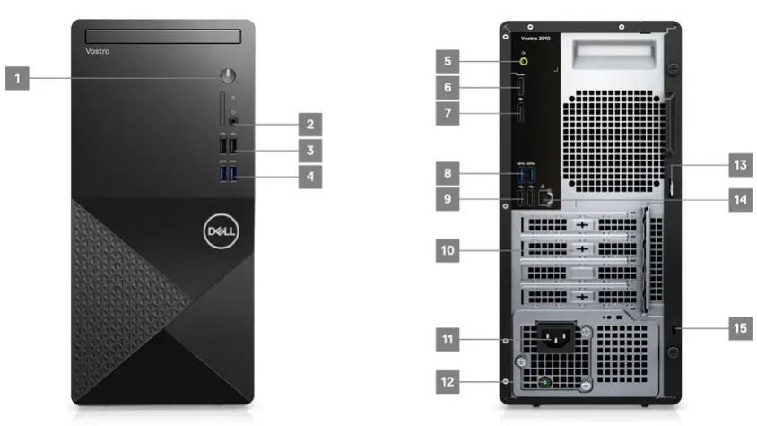 Dell Vostro 3910 MT  N7598VDT3910_WIN Masaüstü Bilgisayar