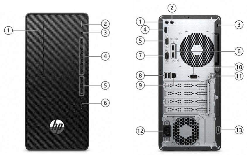 HP 290 G4 MT 123Q2EA i3-10100 4GB 256GB SSD FreeDOS Masaüstü Bilgisayar ...