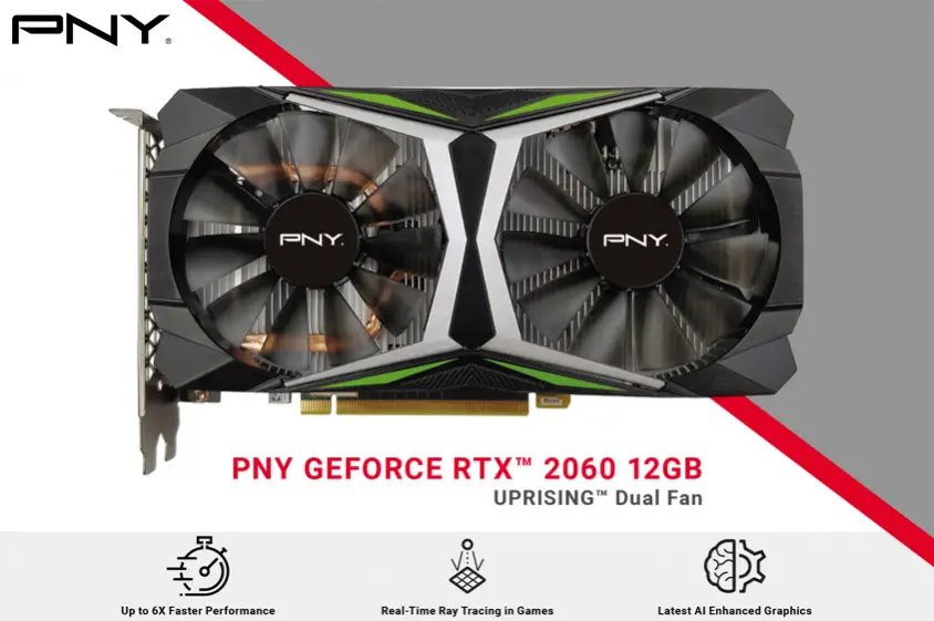 PNY GeForce RTX 2060 12GB Uprising Dual Fan Gaming Ekran Kartı