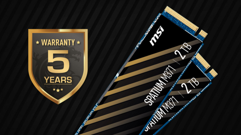 MSI Spatium M371 500GB PCIe NVMe M.2 SSD Disk