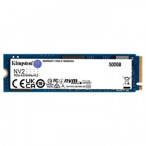 Kingston NV2 SNV2S/500G 500GB PCIe Gen 4x4 NVMe M.2 SSD Disk