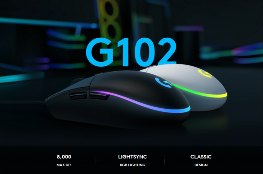 Logitech G102 LightSync Lilac Kablolu Gaming Mouse