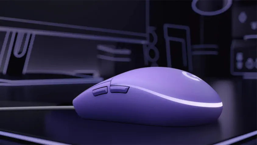 Logitech G102 LightSync Lilac Kablolu Gaming Mouse