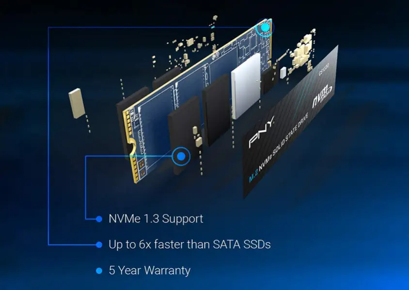 PNY CS1030 M280CS1030-500-RB 500GB PCIe NVMe M.2 SSD Disk
