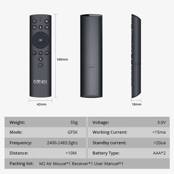 Minix Smart Remote with Air Mouse