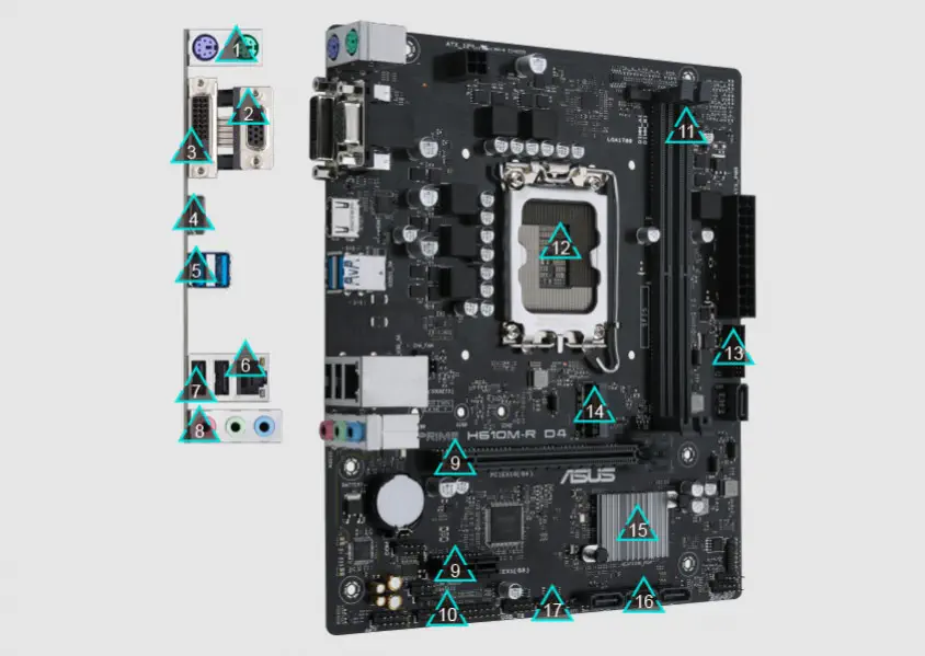 Asus Prime H610M-R D4-SI Gaming Anakart