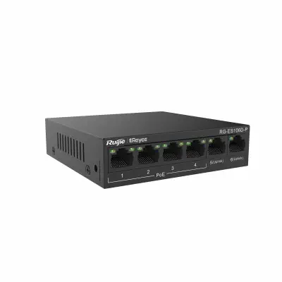 Reyee RG-ES106D-P 6 Port Yönetilemez Switch 