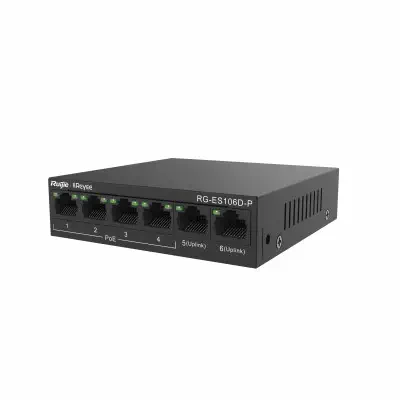 Reyee RG-ES106D-P 6 Port Yönetilemez Switch 