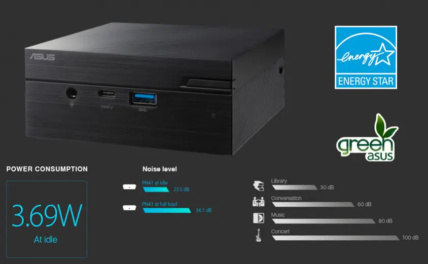 Asus PN41-BBC129MV Barebone Mini PC