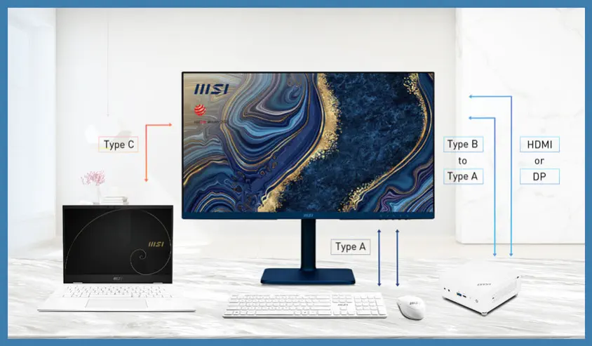 MSI Modern MD272QP Ultramarine 27” IPS WQHD Monitör