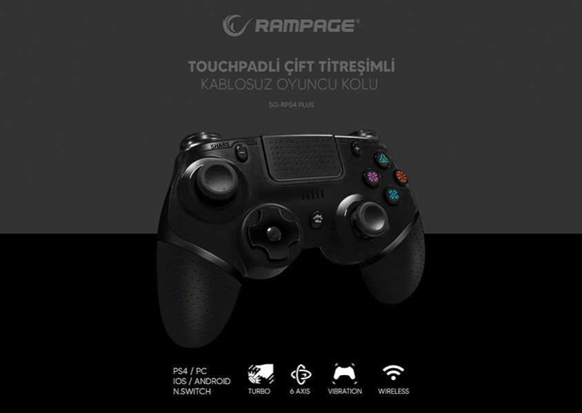 Rampage SG-RPS4 Plus Kablosuz Siyah Gamepad