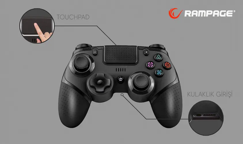 Rampage SG-RPS4 Plus Kablosuz Siyah Gamepad