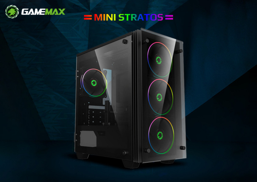 Gamemax Mini Stratos H609 650W mATX Mini-Tower Gaming Kasa