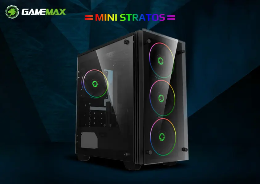 Gamemax Mini Stratos H609 650W mATX Mini-Tower Gaming Kasa