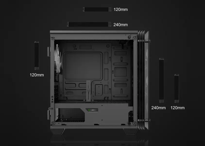 Gamemax Mini Stratos H609 650W mATX Mini-Tower Gaming Kasa