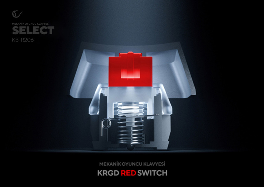 Rampage Select KB-R206 Red Switch  Gaming Oyuncu Klavye