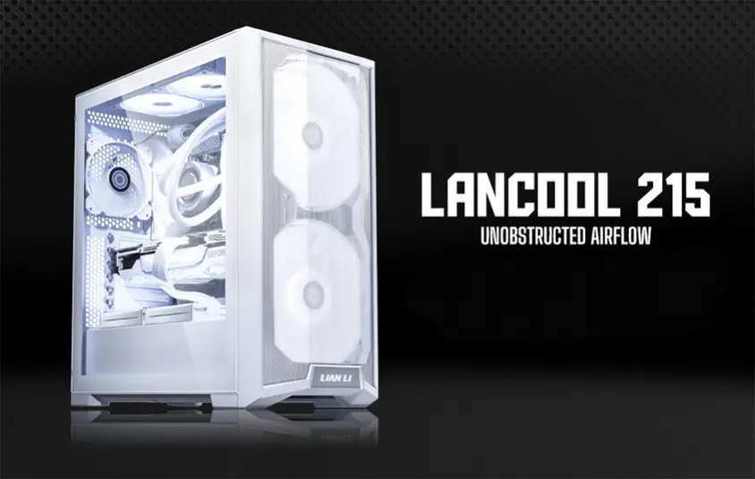 Lian Li Lancool 215 Snow Beyaz RGB Mid-Tower E-ATX Gaming (Oyuncu) Kasa (G99.LAN215W.00)