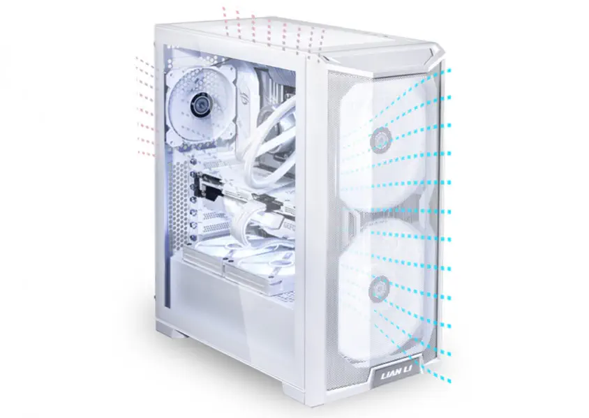 Lian Li Lancool 215 Snow Beyaz RGB Mid-Tower E-ATX Gaming (Oyuncu) Kasa (G99.LAN215W.00)