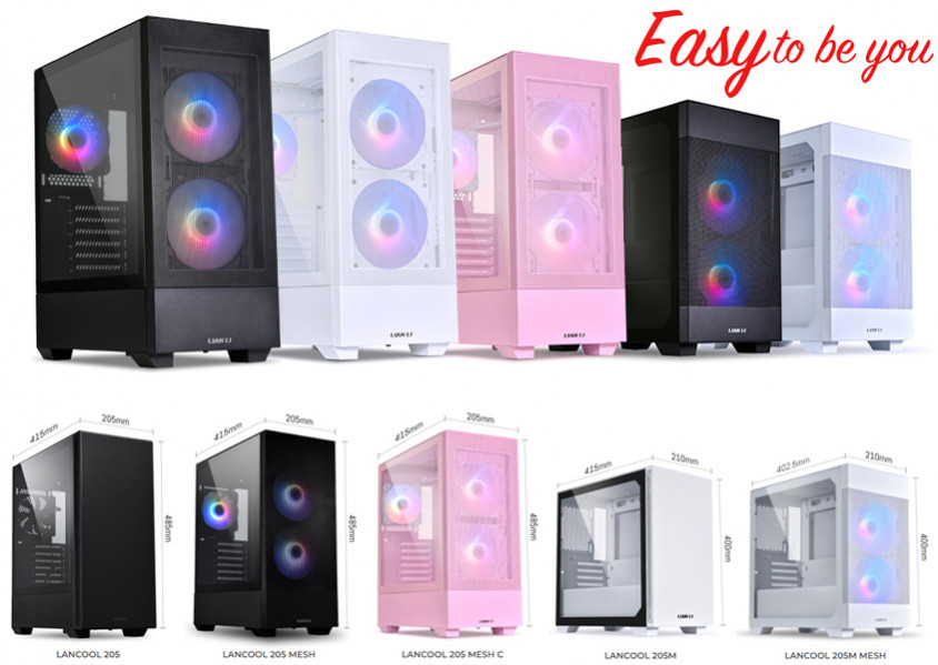 Lian Li Lancool 205M Mesh Snow mATX Mid-Tower Gaming Kasa (G99.OE744MS.10)