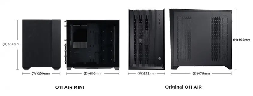 Lian Li O11 Air Mini Beyaz Mini-Tower ATX Gaming (Oyuncu) Kasa